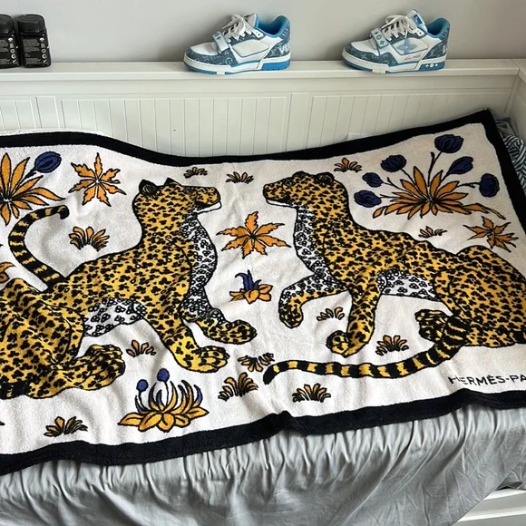 Hermes Towel Beach Theme HERMES Cotton Terry Printed Beach